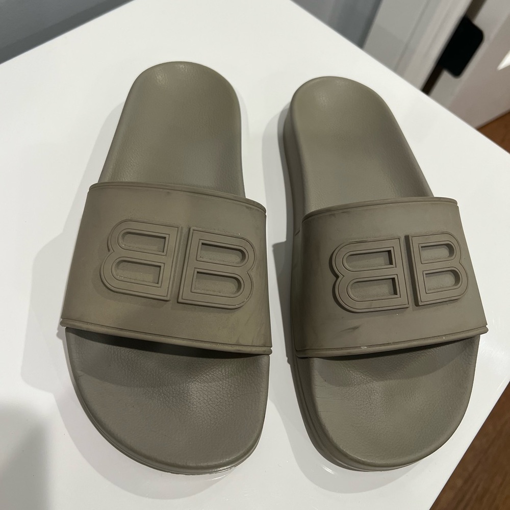 Balenciaga Grey Slides